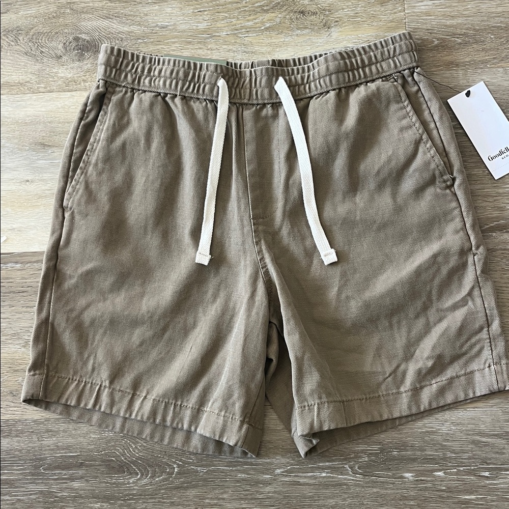 NWT Goodfellow & Co Men's The Vintage Pull On Shorts Tan Size S